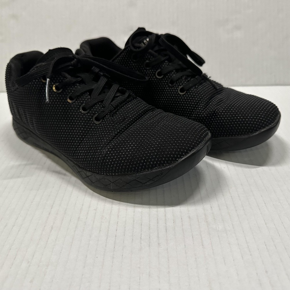 NOBULL Trainer Shoes Mens 7 Black Mesh Low Top Athletic CrossFit Gym Sneakers